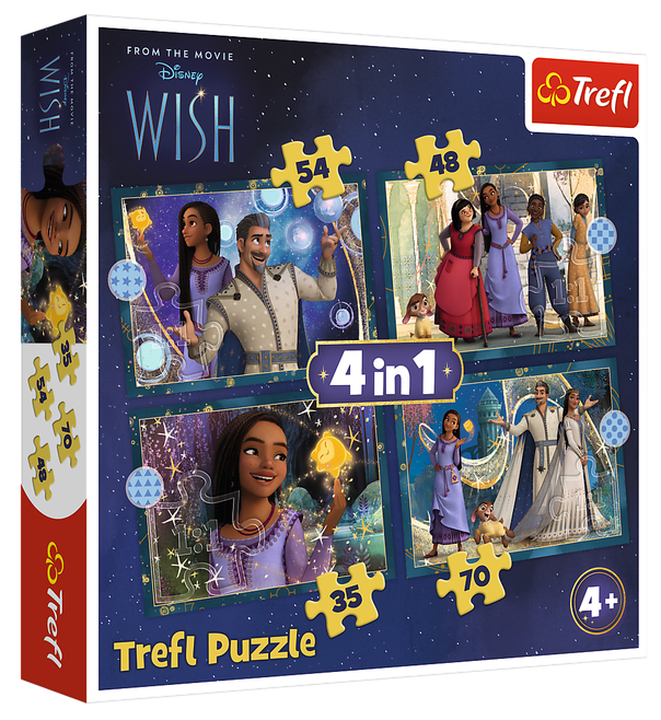 Пазли 3 в 1 Бажання. Дісней. Wish, Dreams come true (20,36,50 ел.) 34649 (Trefl)