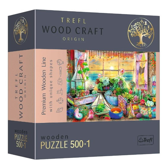 Пазли фігурні з дерева Trefl Wood craft Будиночок на пляжі. Beach House (500+1 елм.) 20166 (Trefl)