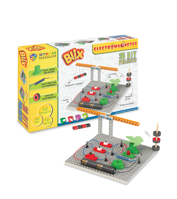 Конструктор поліпропіленовий з магнітами "BLIX" Електро-магнітне поле (06027) (Zephyr), фото 1
