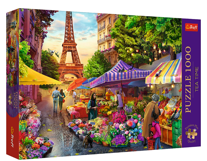 Пазли Premium Plus Quality. Час чаювання. Квітковий ринок, Париж (1000 елм.) 10799 (Trefl)