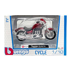 Дитяча модель Мотоцикла "Triumph Rocket" Bburago 18-51030-16 масштаб 1:18, Toyman