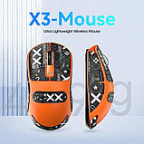 Бездротова мишка ATTACK SHARK X3 Orange | Сенсор PAW3395 | 65 годин акум, фото 3