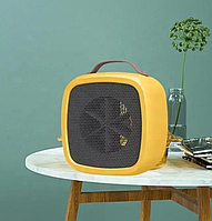 Портативний тепловентилятор для дому в розетку на 500 Вт, Маленький нагрівач із вентилятором на стіл ELEPH3