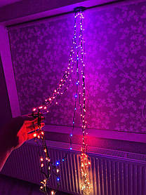 Led гірлянда з кільцем 12 ліній USB з пультом 250 LED tn8542