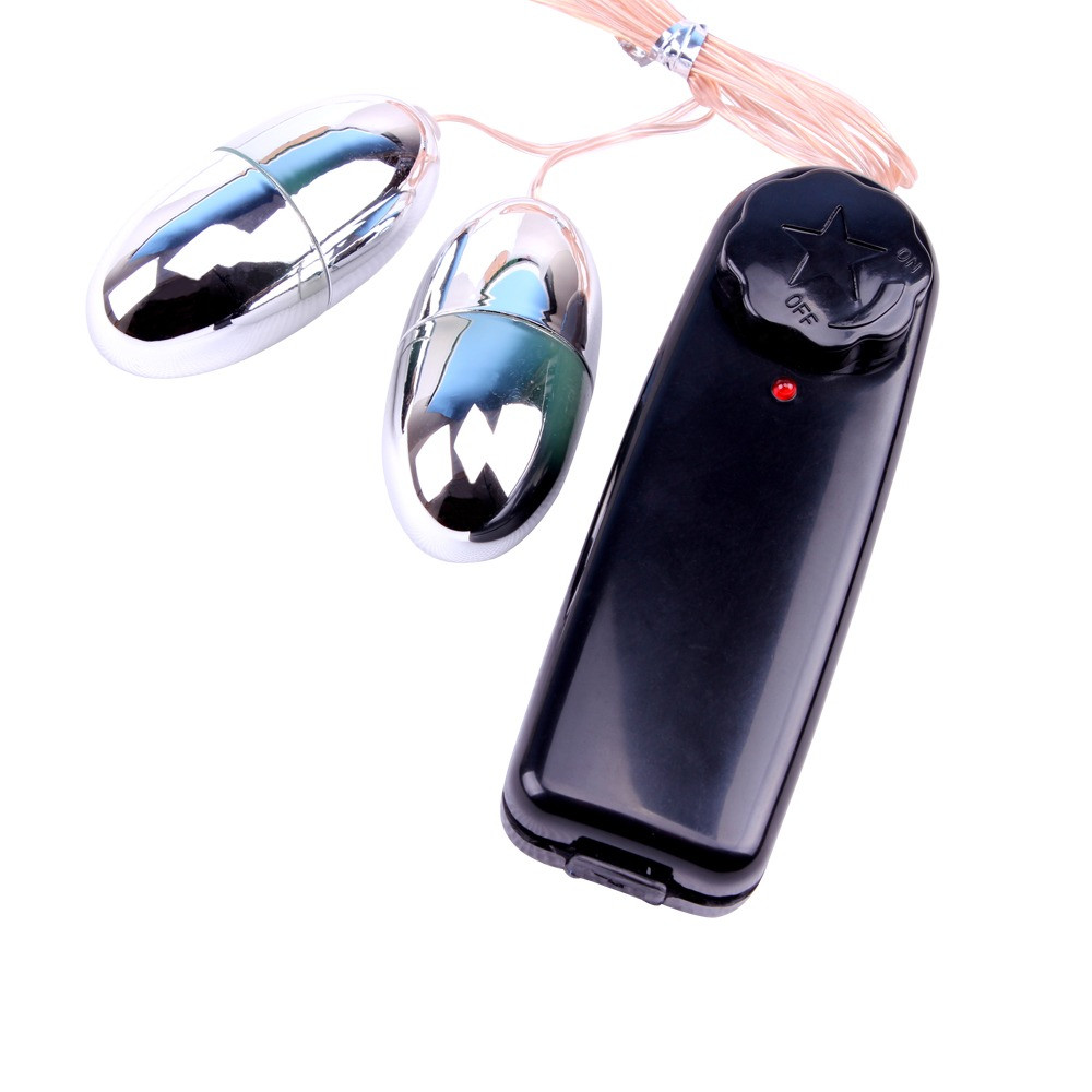 Віброяйця на пульті Chisa Hi-Basic Power Bullet Vibe 2 Egg, сріблясті