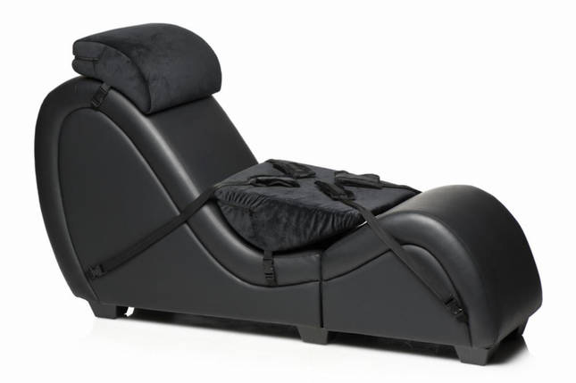 Секс-крісло з подушками Master Series Kinky Sex Lounge with Cushions — Black, фото 1