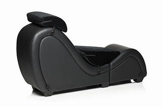 Секс-крісло з подушками Master Series Kinky Sex Lounge with Cushions — Black, фото 3