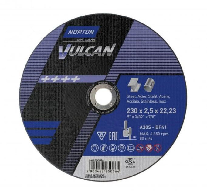 Колесо NORTON VULKAN 230x2.5x22.23.