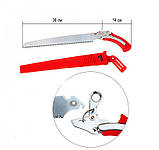 Пила садова SHUNKUN 350 мм зі знімним лезом, чохлом для зберігання та ергономічною ручкою, фото 2