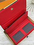 Жіночий гаманець Louis Vuitton коричневий + червоний великий подвійний Луї Віттон, фото 9
