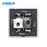 Розетка комп'ютерна RJ-45 і ТБ розетка Livolo білий скло (VL-C791VC-11), фото 4