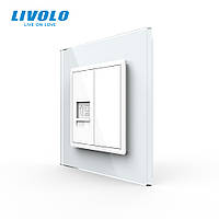 Розетка комп'ютерна RJ-45 Livolo білий скло (VL-C791C-11)