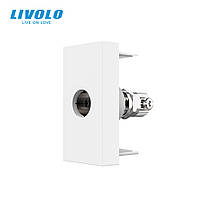 Телевізійна розетка LIVOLO, біла, модуль 0.5 поста, TV гніздо для антени / ресивера (VL-FCTV-1WP)