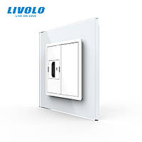 Розетка HDMI Livolo білий скло (VL-C7FCHD-1WP)