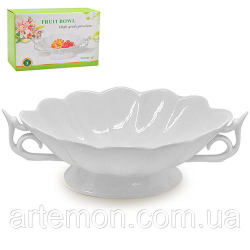 Фруктовниця фарфору "Розкіш" 12" (30.5см) Stenson (MC3241-12) [Склад зберігання: Одеса №3]