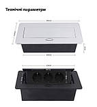 Меблева розетка потрійна LIVOLO чорна, вбудована у стільницю, для кухні/офісу/конференц-залу, висувна, з заземленням, плавне Wenzhou Livolo Electric Co., Ltd., 12, 12 мес., 70 мм, 265 мм, Із заземленням, Із захисними шторками, 3, Гвинтами, 3.5 кВт, 16 А,, фото 6