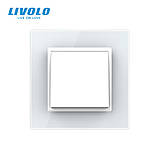Одноклавішний перехресний вимикач Livolo білий скло (VL-C7FCMM10A-2WP), фото 2