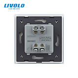 Одноклавішний перехресний вимикач Livolo білий скло (VL-C7FCMM10A-2WP), фото 4