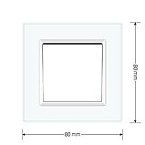 Одноклавішний перехресний вимикач Livolo білий скло (VL-C7FCMM10A-2WP), фото 5