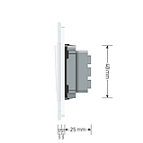 Одноклавішний перехресний вимикач Livolo білий скло (VL-C7FCMM10A-2WP), фото 6