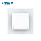 Вимикач універсальний 1-клавішний Livolo білий скло 250В 10А (VL-С7FCMKS-2WP), фото 2