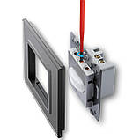 Датчик присутності та руху з автоматичним та ручним керуванням Livolo чорний скло (VL-C7FCU-2BP), фото 9