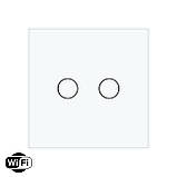 Розумний сенсорний Wi-Fi прохідний/перехресний вимикач 2 сенсора Livolo білий скло (VL-C7FC2SNY-2G-WP), фото 2