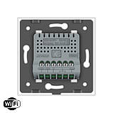 Розумний сенсорний Wi-Fi прохідний/перехресний вимикач 2 сенсора Livolo білий скло (VL-C7FC2SNY-2G-WP), фото 4