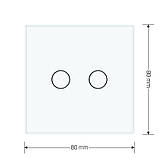 Розумний сенсорний Wi-Fi прохідний/перехресний вимикач 2 сенсора Livolo білий скло (VL-C7FC2SNY-2G-WP), фото 5