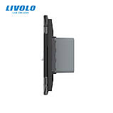 Датчик присутності та руху з автоматичним та ручним керуванням Livolo чорний скло (VL-C7FCU-2BP), фото 5