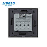 Датчик присутності та руху з автоматичним та ручним керуванням Livolo чорний скло (VL-C7FCU-2BP), фото 6