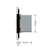 Датчик присутності та руху з автоматичним та ручним керуванням Livolo чорний скло (VL-C7FCU-2BP), фото 8