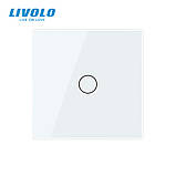 Сенсорна кнопка 1 сенсор 12/24V Livolo білий скло (VL-C701CH-11), фото 2