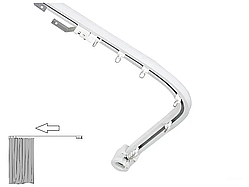 Електрокарниз для штор LIVOLO з WiFi та пультом, кутовий 90°, одностороннє відкривання (VL-SHQ011C1)