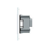 Розумний сенсорний EC вимикач 1 сенсор 1 розетка Livolo білий скло (VL-M7FC1Z2/FCTC16A-2WP), фото 3
