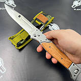 Туристичний ніж АК-47 (34 см) викидний на кнопці з чохлом, фото 3