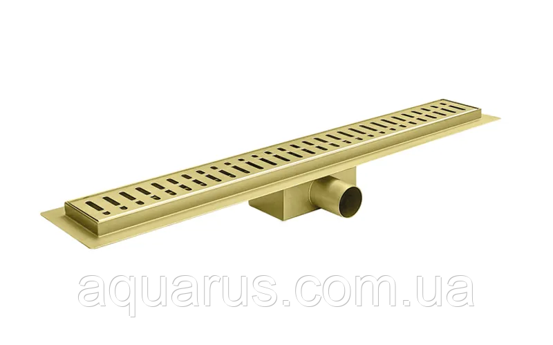 Душовий трап з нержавіючої сталі SUS304 Koer FD35-70x600-Brushed Gold (AC0717)