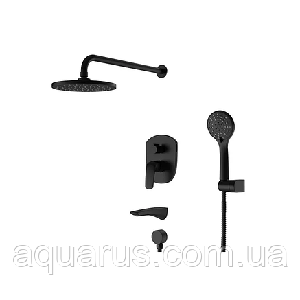 Вбудована душова система зі змішувачем KOER KB-64008-05 (Колір чорний) (KR3477), фото 1