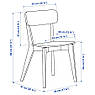 Стілець IKEA LISABO Чорний 604.467.86, фото 11