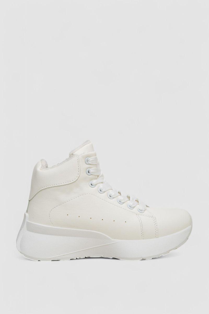 Кросівки жіночі зимові на хутрі, колір білий, 248RXM22, фото 1