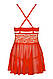 Бебі-дол Obsessive 838-BAB-3 babydoll & thong red S/M  18+, фото 5