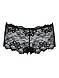 (SALE) Мереживні трусики-шортики Obsessive Idillia shorties black L/XL  18+, фото 5