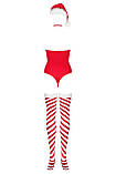 Боді Obsessive Kissmas teddy red L/XL, фото 4
