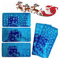 Диск для стемпінгу новорічний 12 см*6 см