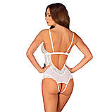 Еротичне напівпрозоре боді Obsessive Heavenlly crotchless teddy M/L (м'ята упаковка!!!), фото 4