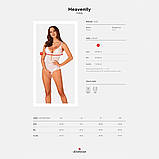 Еротичне напівпрозоре боді Obsessive Heavenlly crotchless teddy M/L (м'ята упаковка!!!), фото 7