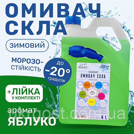 Очищувач скла Зимовий Фазеліс Premium Яблуко -20 °С 4 л, фото 1