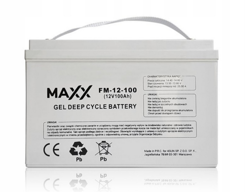 Акумулятор гелевий MAXX 12-FM-100 100AH ​​​​12V