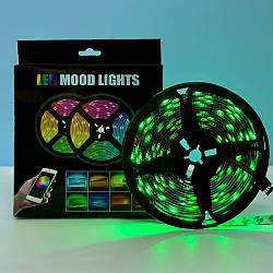 Світлодіодна стрічка 5 м AT-BUSB LED RGB 16 кольрів USB з Bluetooth контролером 51877
