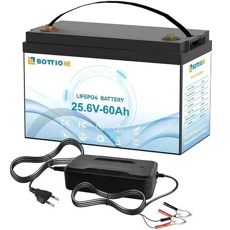 Акумулятор для безперебійного живлення LiFePO4, 60 А/год, 1536 Вт Bottione 25.6V/60AH, фото 1